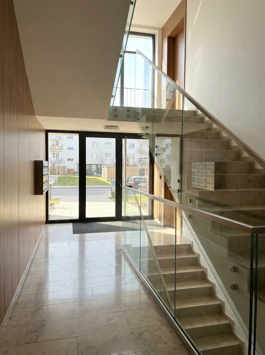 Úklid bytových domů — reálné prostory, MI-facility Brno